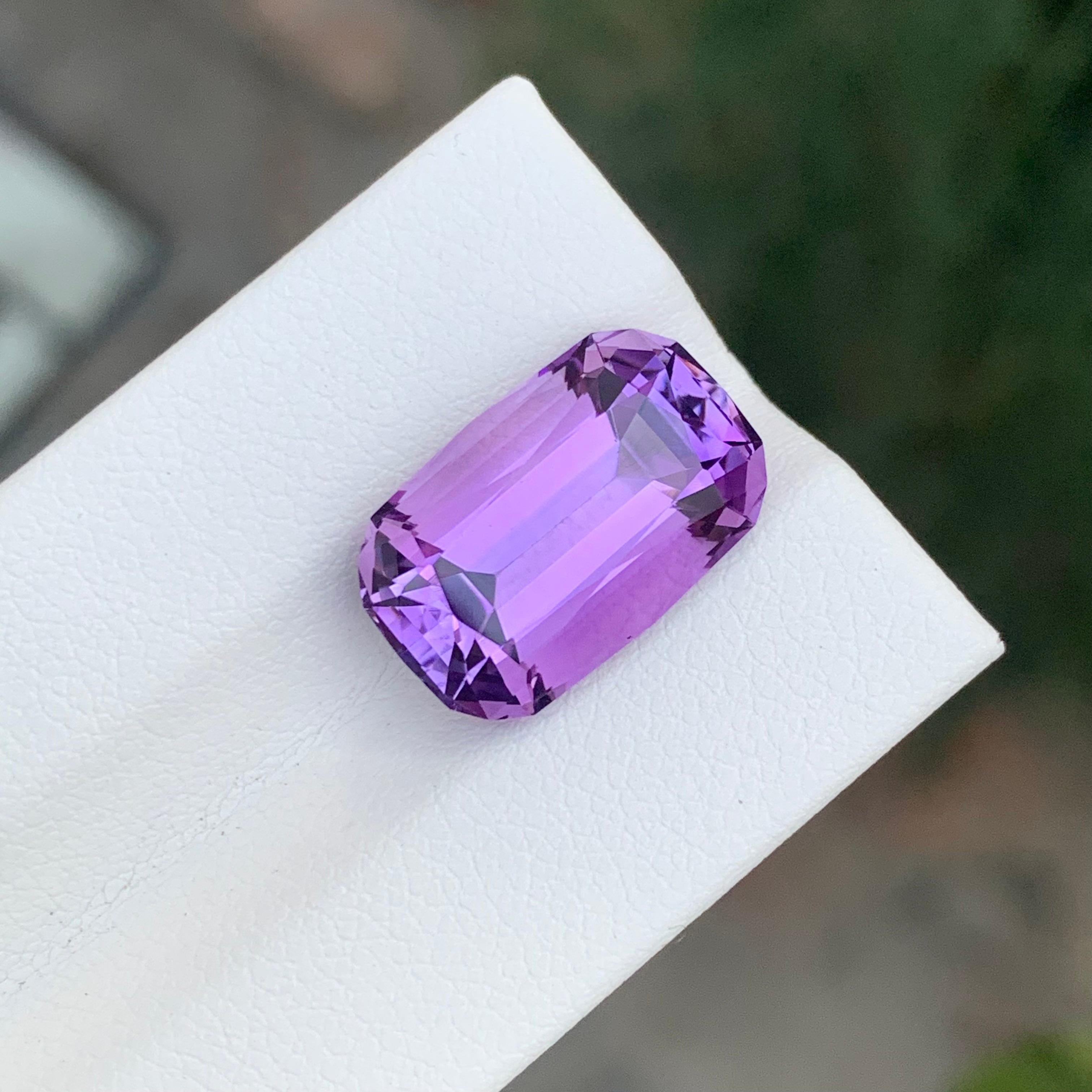 8,60 Karat Natürlicher loser Amethyst Long Cushion Shape Edelstein im Angebot 5