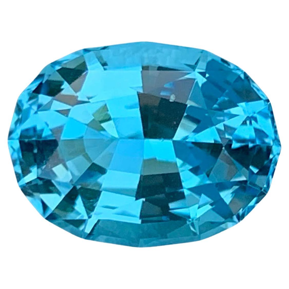 8,60 carati di pietra naturale sciolta di Topazio Blu Neon con taglio ovale Gemma del Madagascar