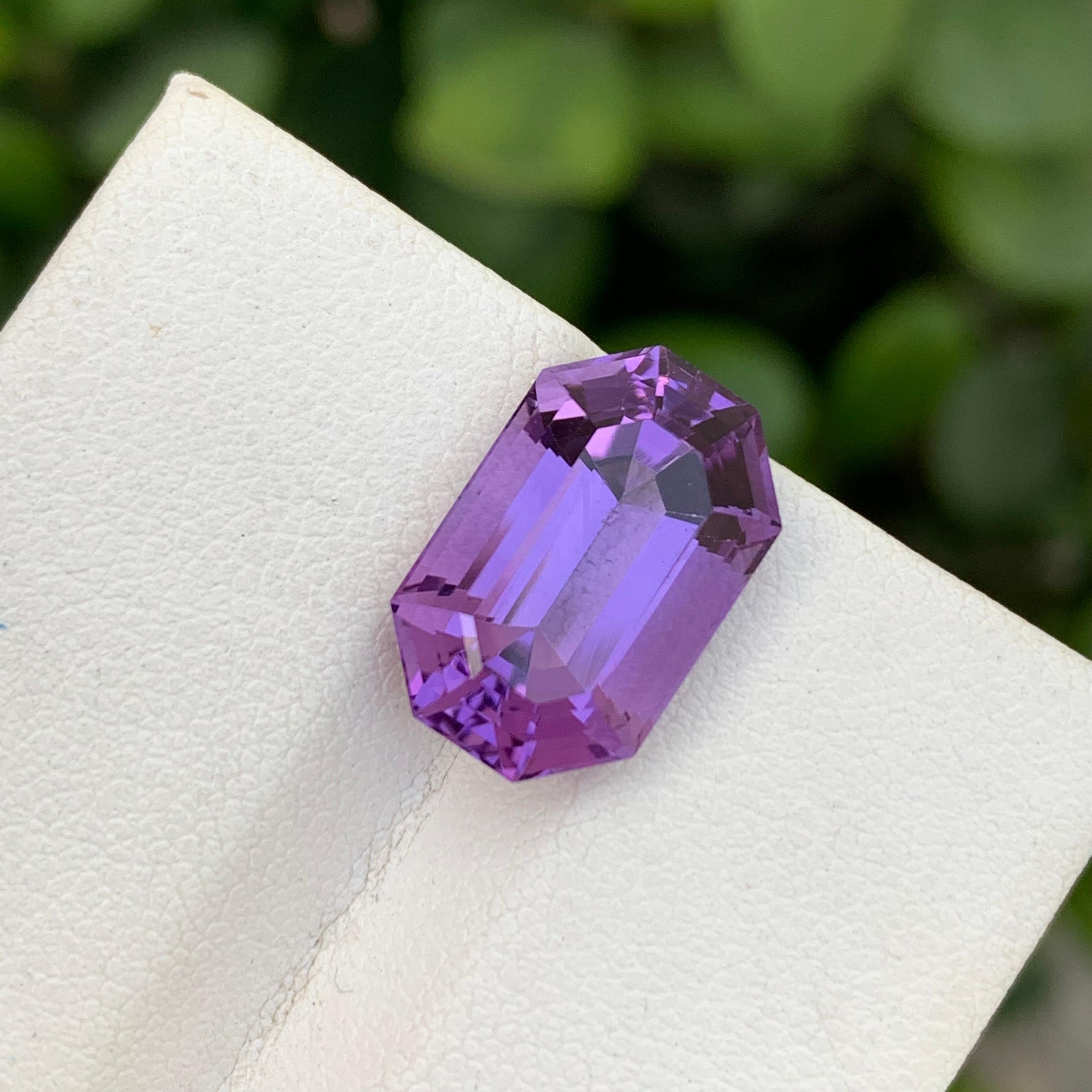 Gemstone Type : Amethyst
Weight : 8.60 Carats
Dimensions : 15.2x9.8x8.6 mm
Clarity : Eye Clean
Origin : Brazil
Color: Purple
Shape: Emerald Octagon
Certificate: On Demand
Month: February
Purported amethyst powers for healing
enhancing the immune