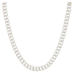 8.60 Carat Pave Diamond Link Necklace 18 Karat in Stock