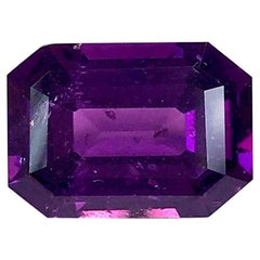 8.61 Carat Purple Sapphire Octagon, Unset Loose Gemstone, GIA Certified