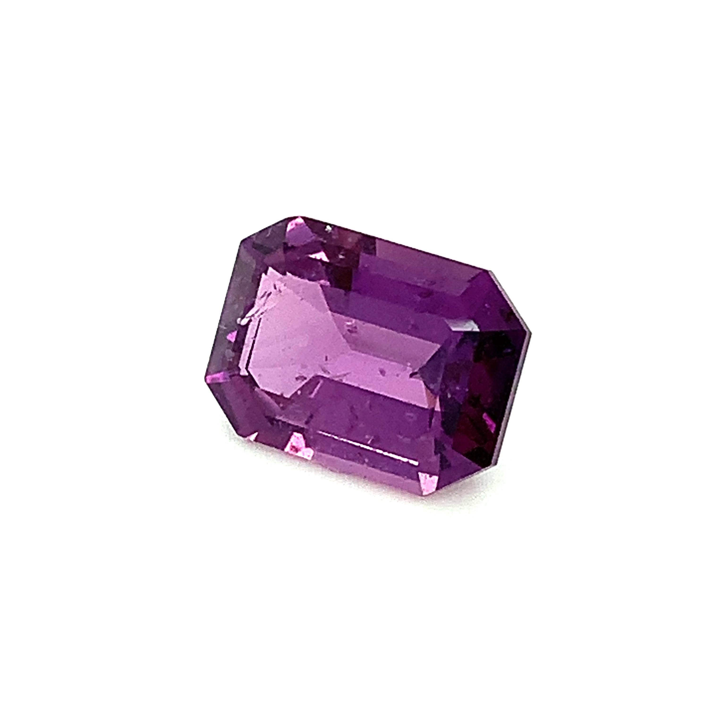 Octagon Cut 8.61 Carat Purple Sapphire Octagon, Unset Loose Gemstone, GIA Certified