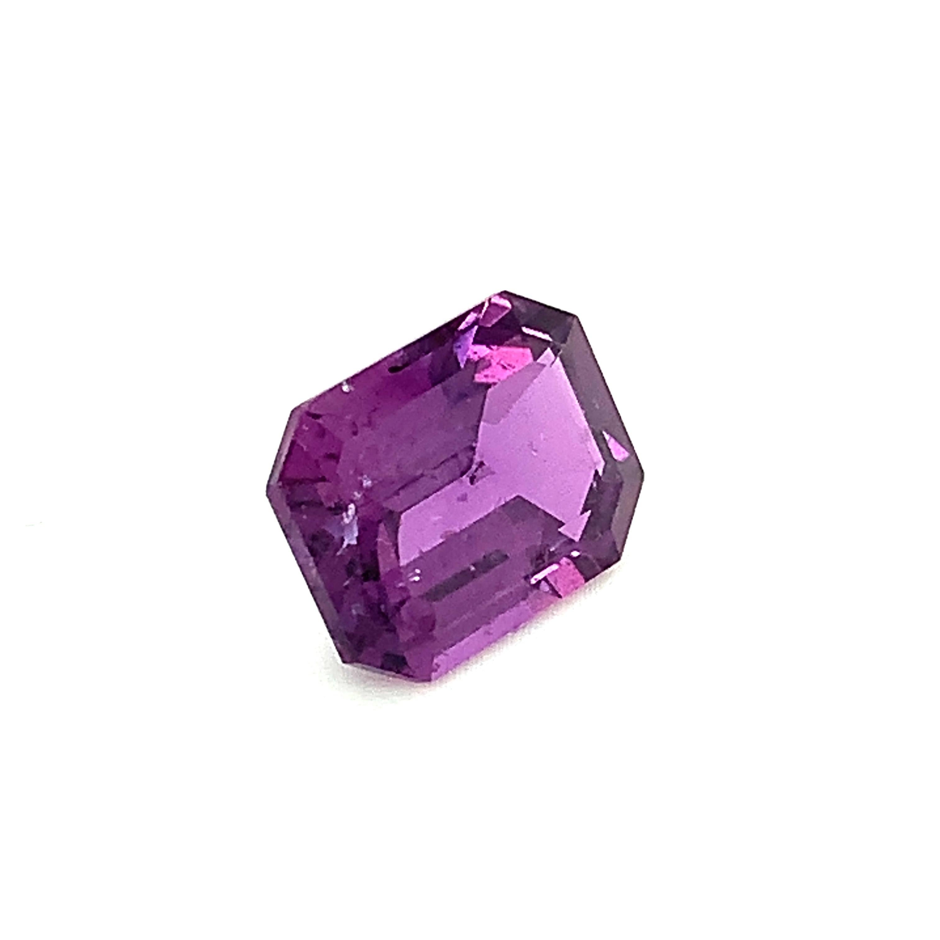 8.61 Carat Purple Sapphire Octagon, Unset Loose Gemstone, GIA Certified In New Condition In Los Angeles, CA