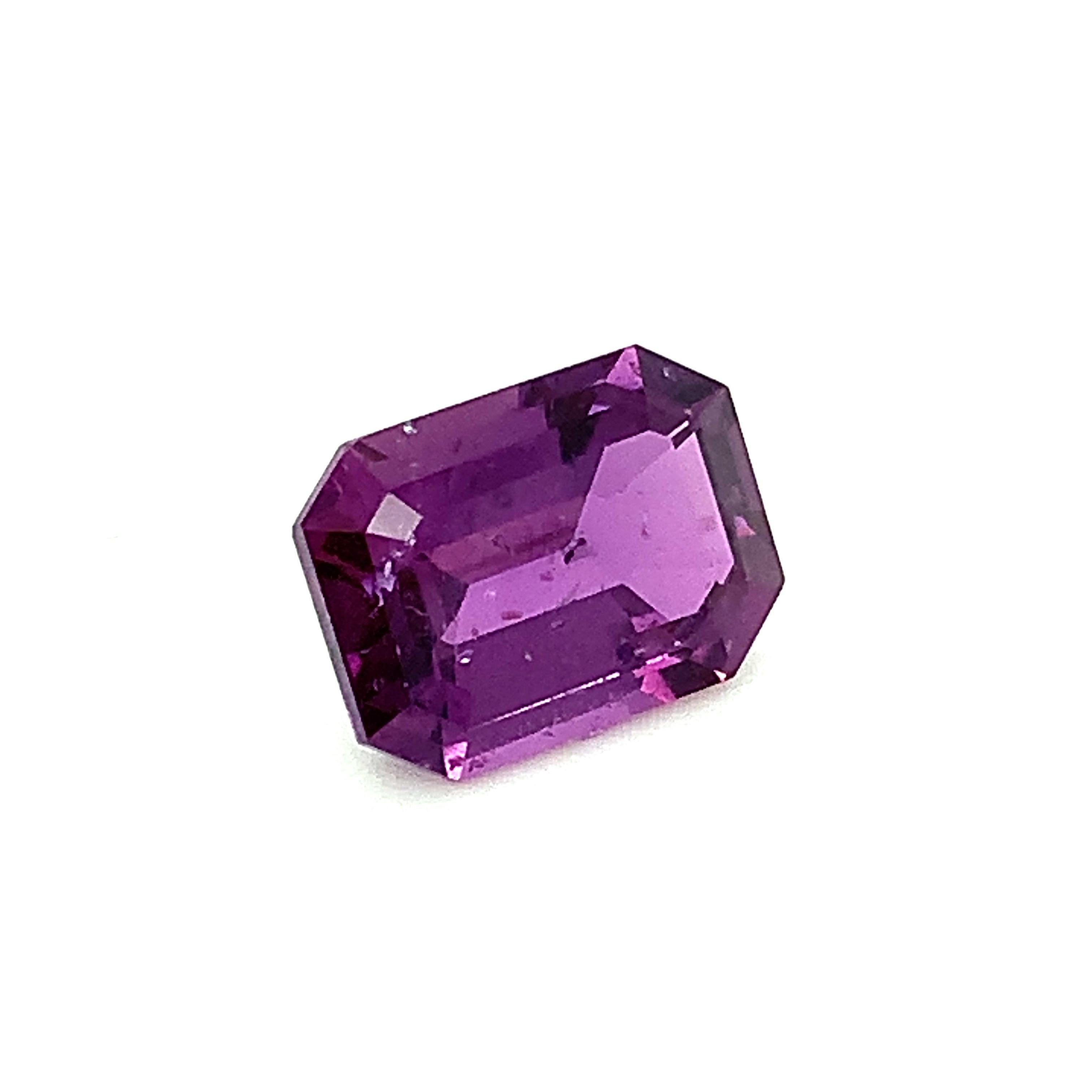 Women's or Men's 8.61 Carat Purple Sapphire Octagon, Unset Loose Gemstone, GIA Certified