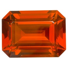 86.10 Carat Natural Loose Orange Fire Citrine Emerald Cut Brazilian Gemstone
