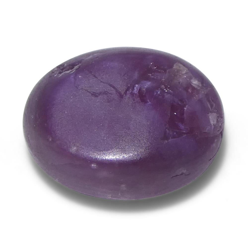 8.61ct Oval Cabochon Purplish Red Star Ruby from Vietnam For Sale 5