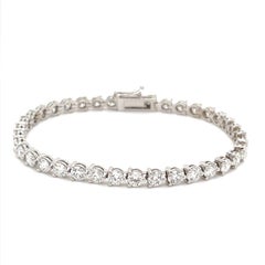 8.62 Carat Diamonds Tennis Bracelet in 14 Karat White Gold