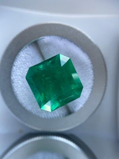 8.62 carats Colombian Emerald Octagon Cut GRS Certified Muzo