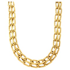 86.2 Gramm massive 14K Gelbgold Double Infinity Gliederkette Halskette, 16,5 Zoll