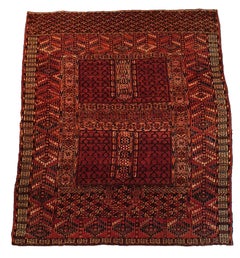 862 - Joli tapis turc ancien de type chasuble