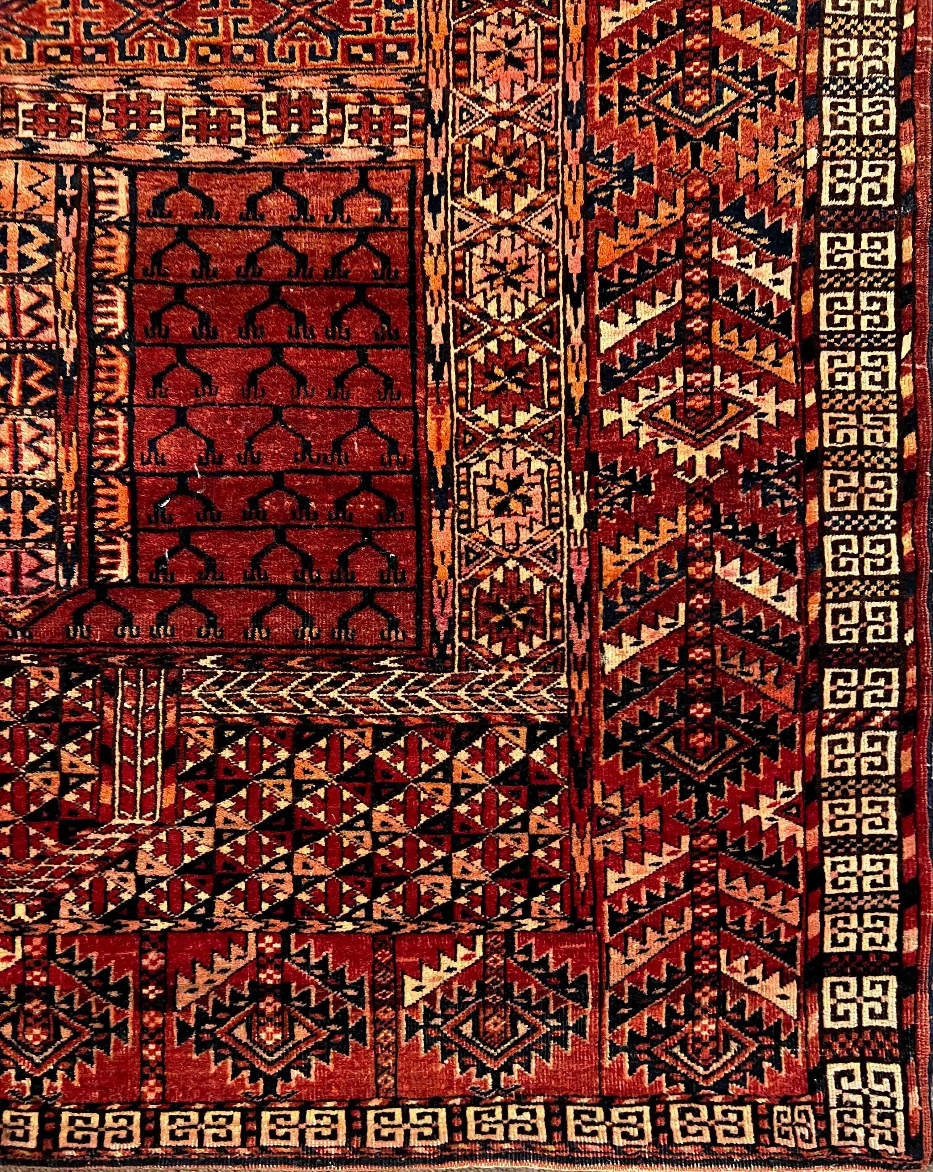 Fin du XIXe siècle 862 - Joli tapis turc ancien de type chasuble en vente