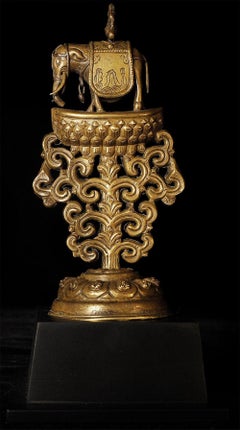18th/19th Century Bronze Tibetan Altar Piece - 8629