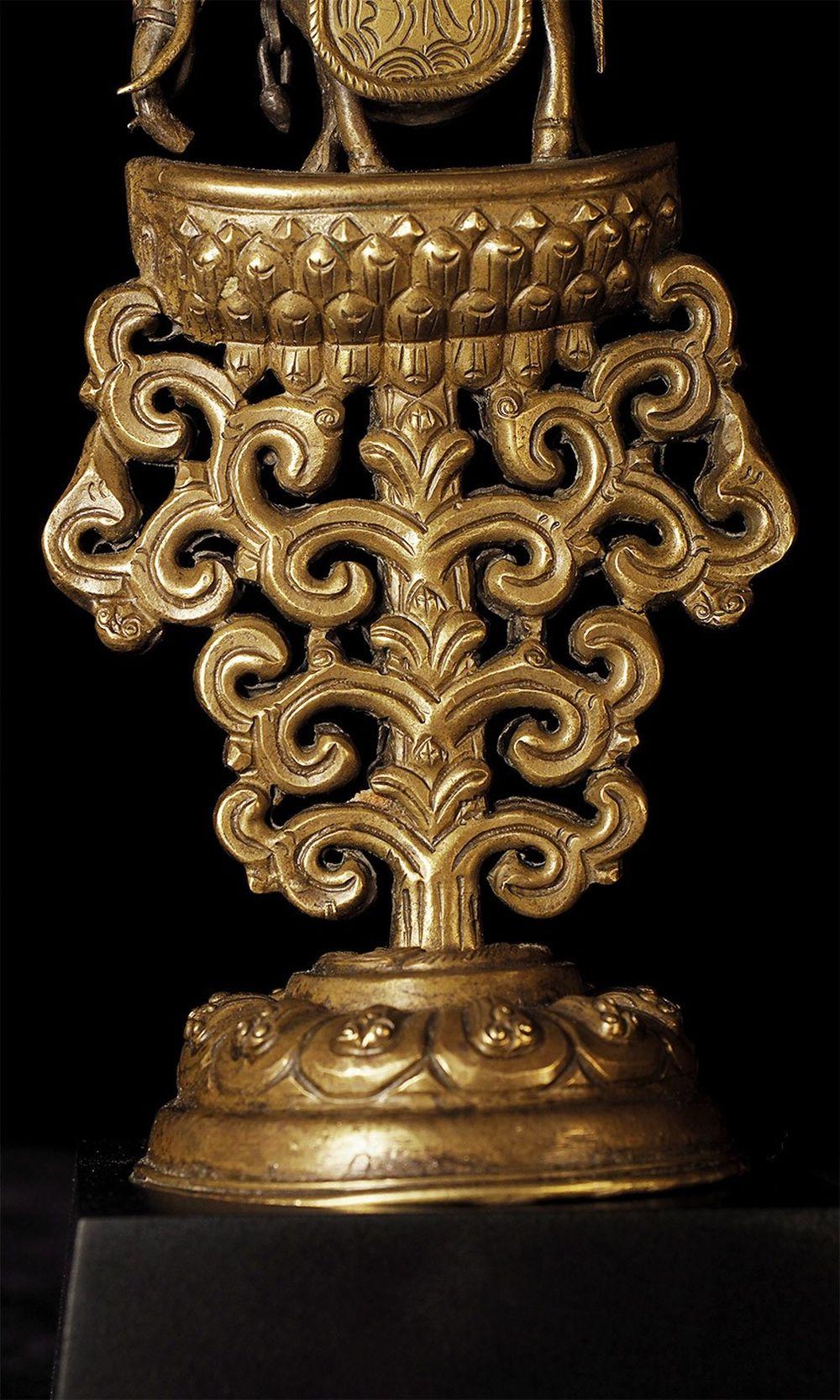 18th Century 18th/19th Century Bronze Tibetan Altar Piece - 8629 For Sale