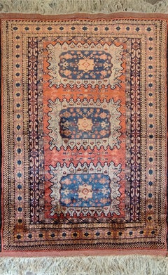 Vintage 864 - Afghan Silk Rug, 20th Century