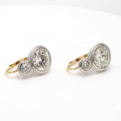 8.64 Carat Old European Cut L-K SI2-I1 and Circular Brilliant Cut K I1 Diamond 1