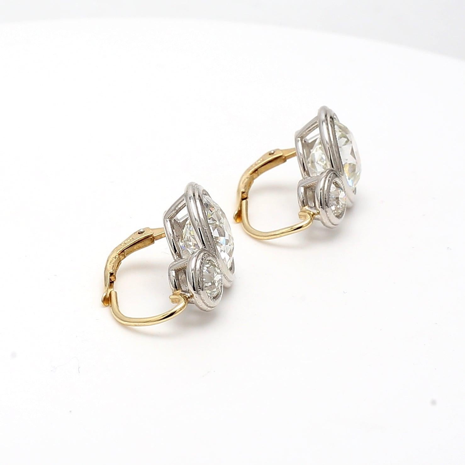 Taille vieille Europe Diamant de 8,64 carats de taille ancienne européenne L-K SI2-I1 et taille brillant circulaire K I1 1 en vente