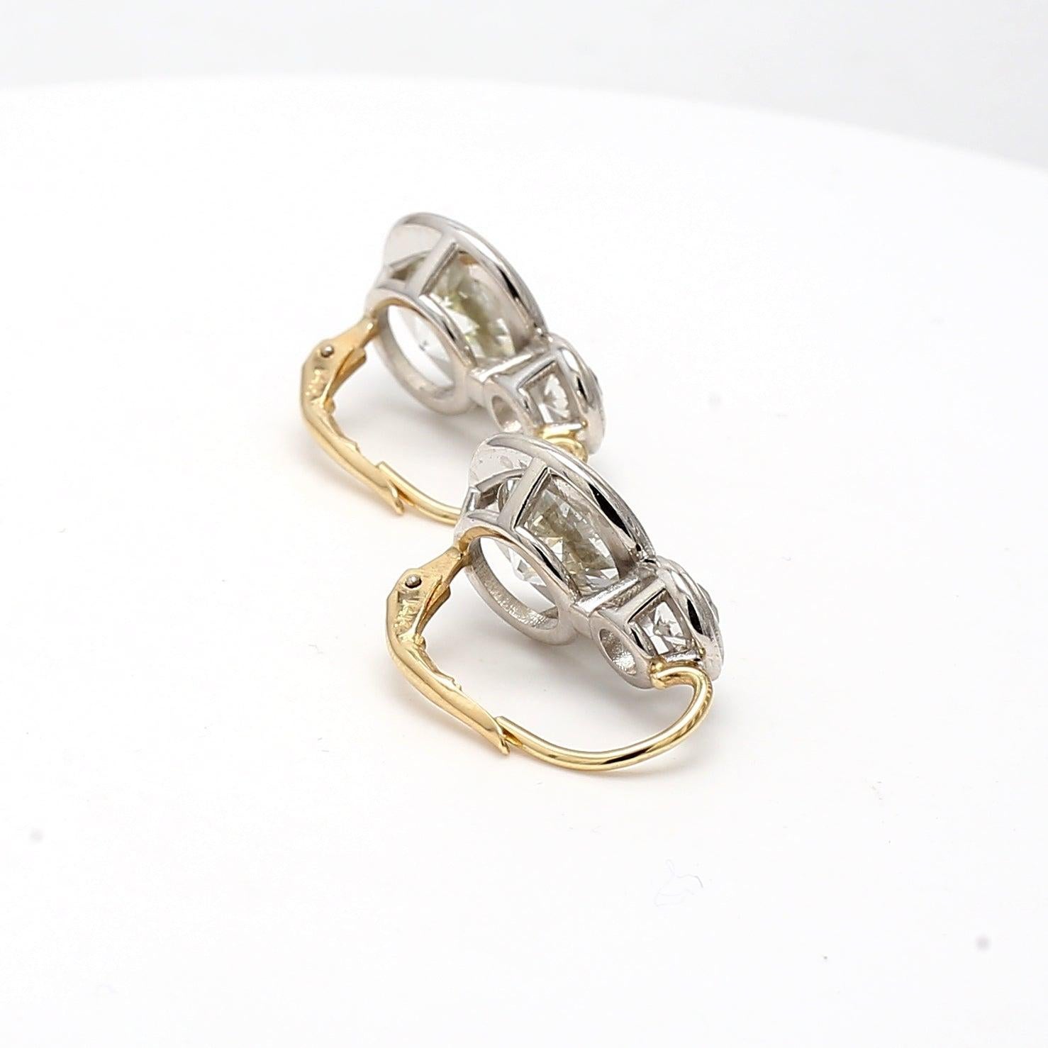 Diamant de 8,64 carats de taille ancienne européenne L-K SI2-I1 et taille brillant circulaire K I1 1 Bon état - En vente à New York, NY