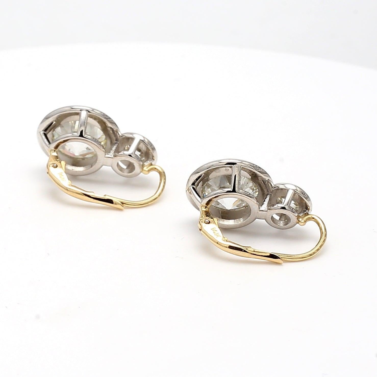 Diamant de 8,64 carats de taille ancienne européenne L-K SI2-I1 et taille brillant circulaire K I1 1 Pour femmes en vente