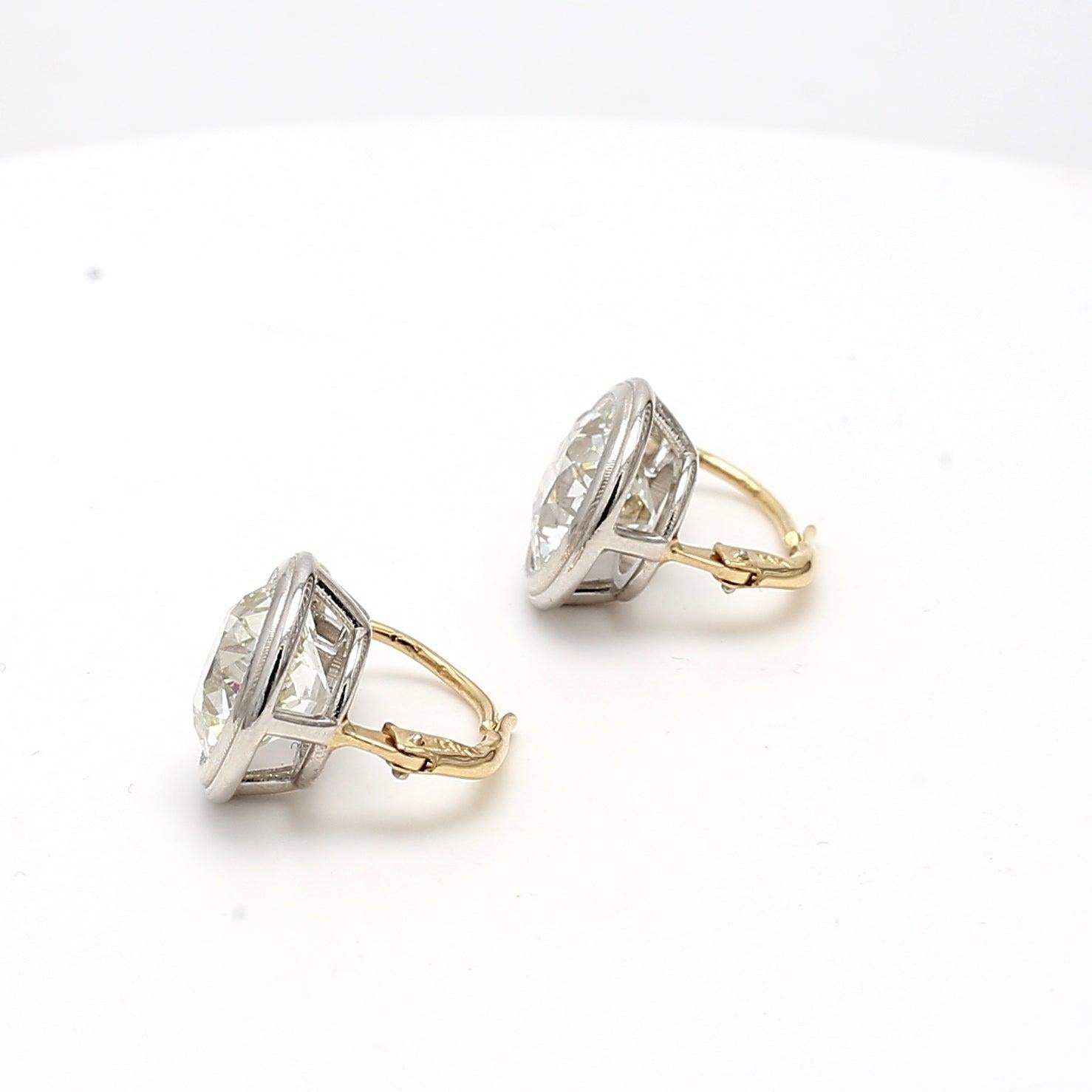 Diamant de 8,64 carats de taille ancienne européenne L-K SI2-I1 et taille brillant circulaire K I1 1 en vente 2