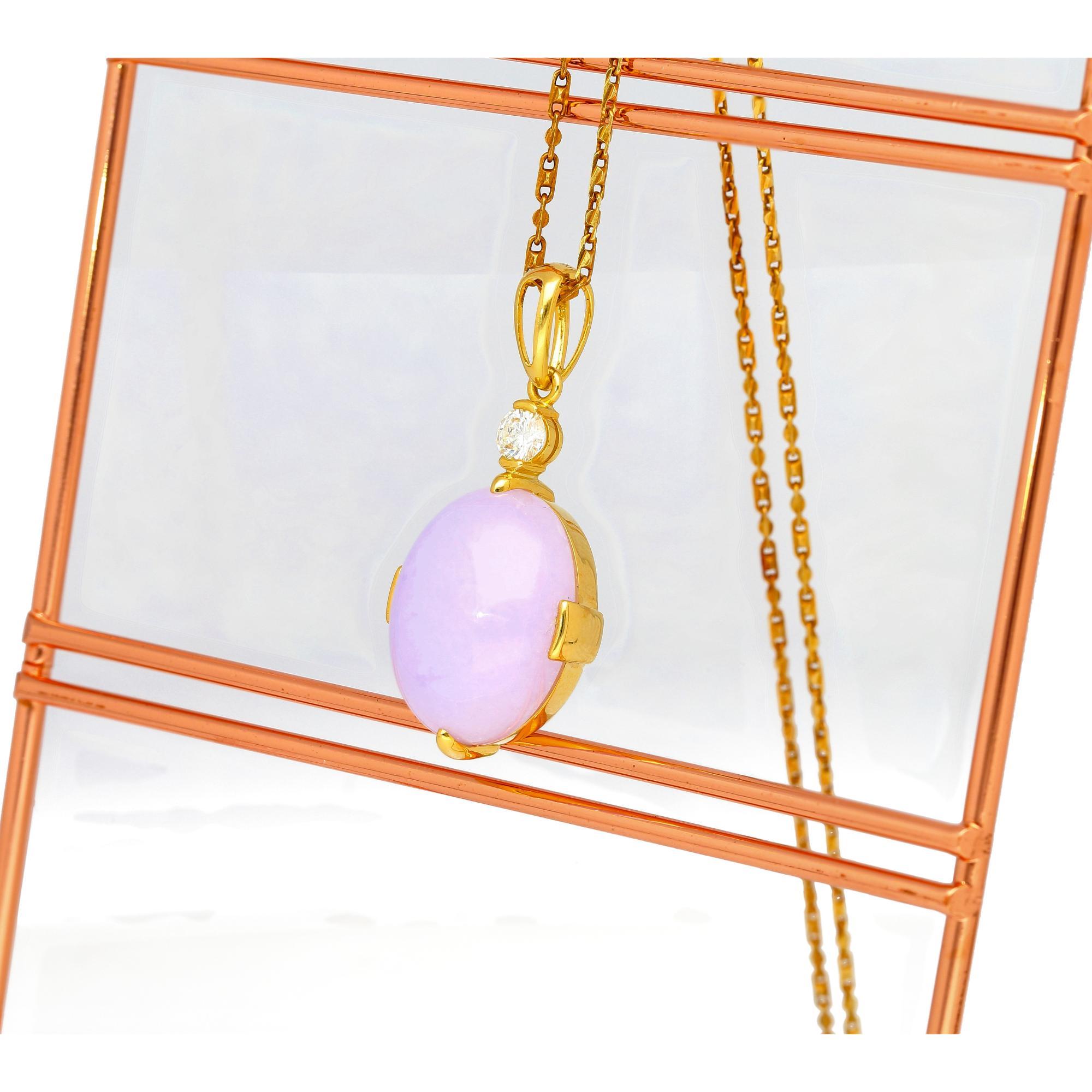 Set di collana e orecchini in oro con diamanti e giada viola da 86,44 carati In condizioni Nuovo in vendita a Miami, FL