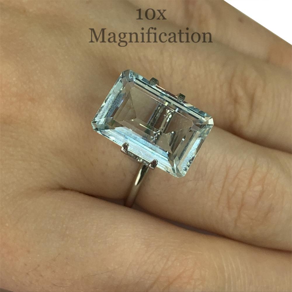 8.64ct Emerald Cut Aquamarine In New Condition For Sale In Toronto, Ontario