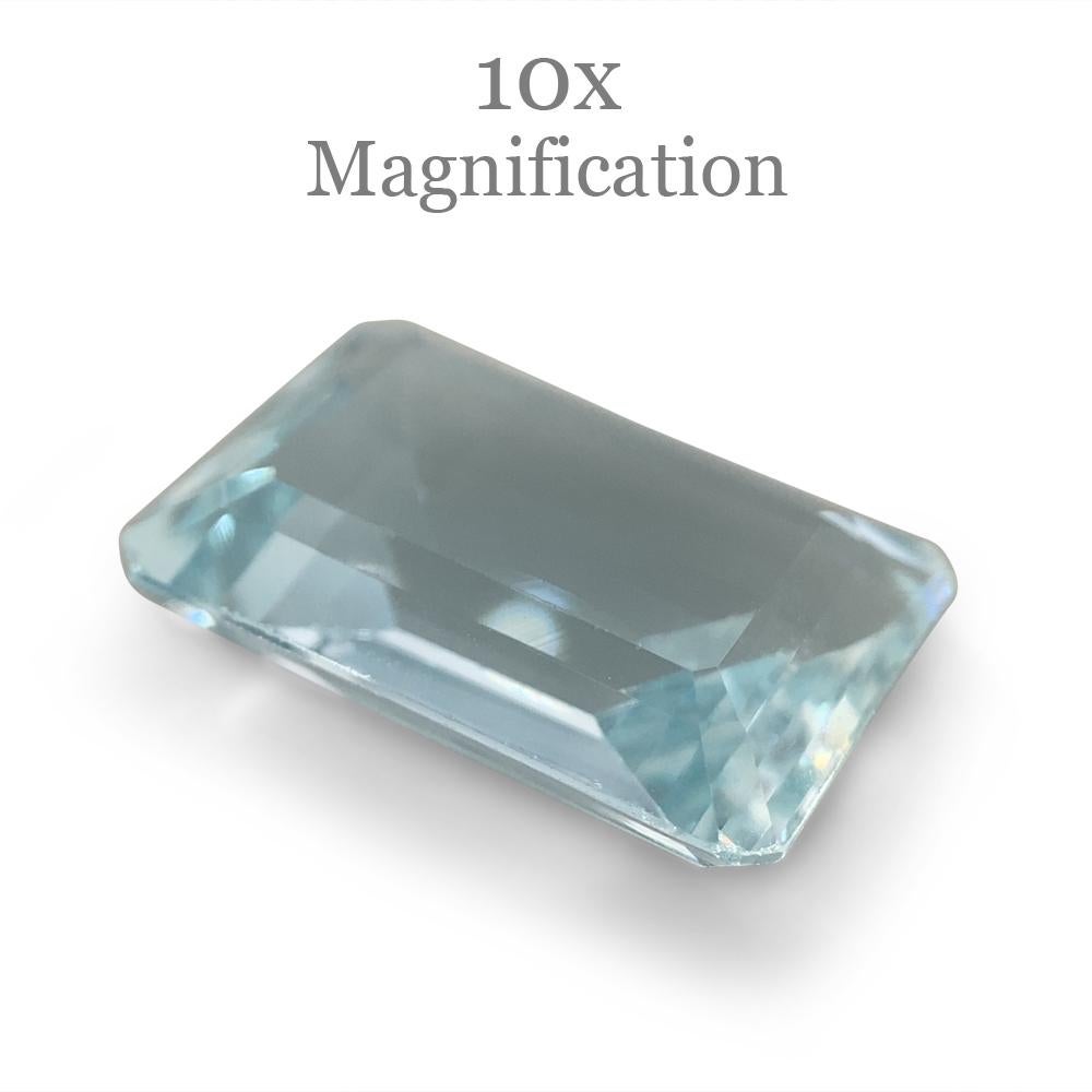 8.64ct Emerald Cut Aquamarine For Sale 16