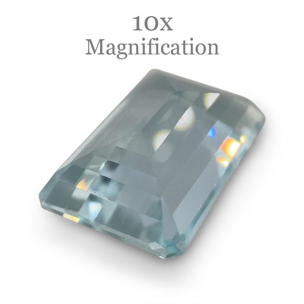8.64ct Emerald Cut Aquamarine For Sale 8