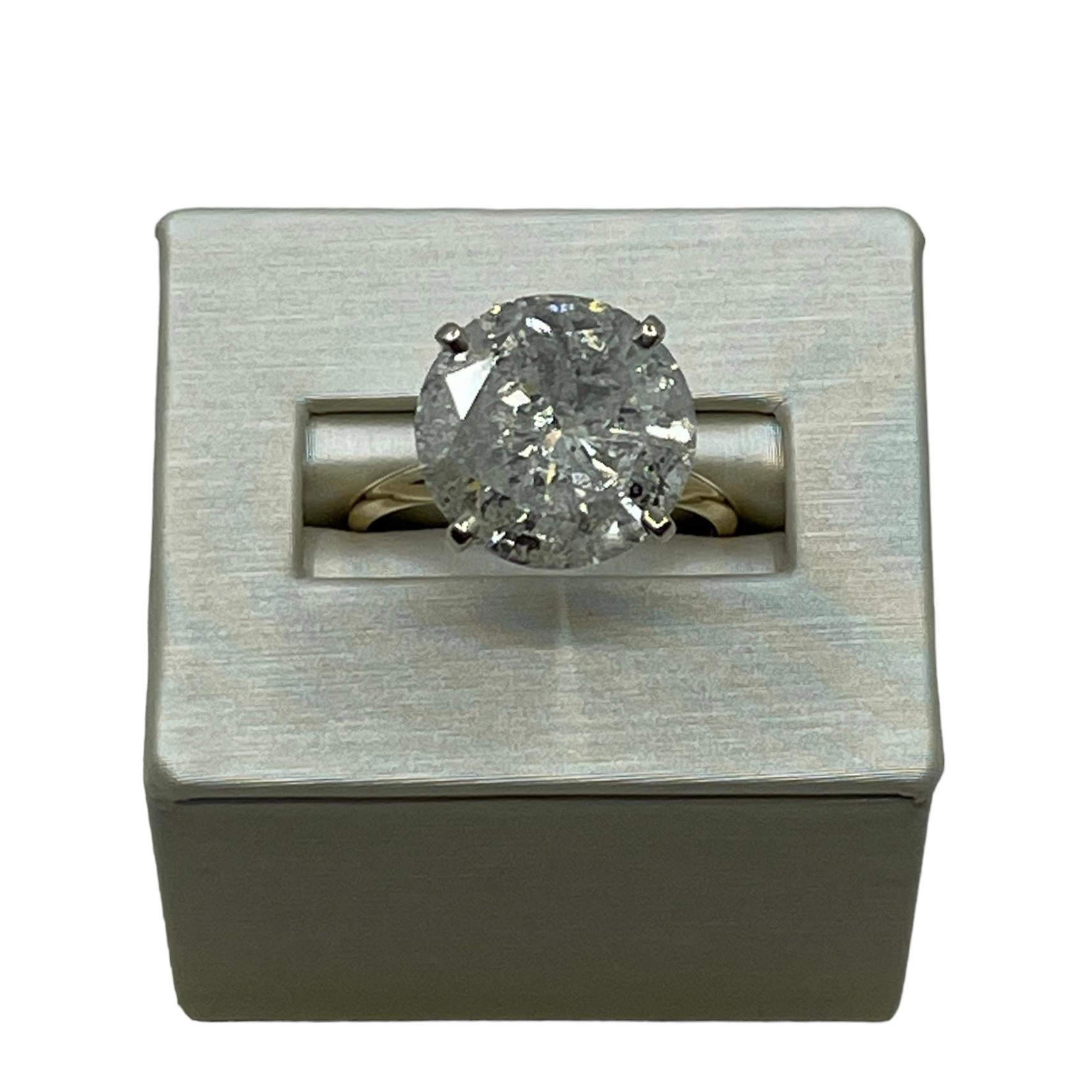 Verlobungs-/Cocktailring mit 8,65 Karat Diamant (Brillantschliff) im Angebot