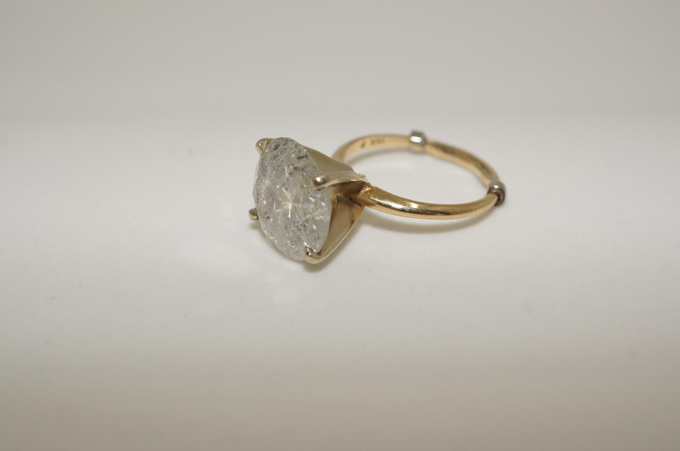 Verlobungs-/Cocktailring mit 8,65 Karat Diamant im Angebot 2