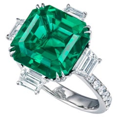 8.65 Carat Emerald-cut Statement 14K White Gold Refined Grandeur Heirloom