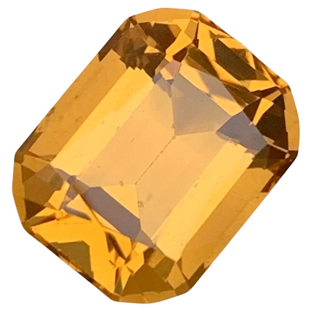 8.65 Carat Natural Loose Citrine Cushion Shape Gem From Earth Mine  For Sale