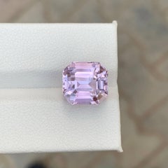 8.65 Carat Natural Loose Pink Kunzite Stone Emerald Cut Afghan Gemstone