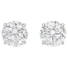 Roman Malakov 8.65 Karat Diamant-Ohrstecker im runden Brillantschliff