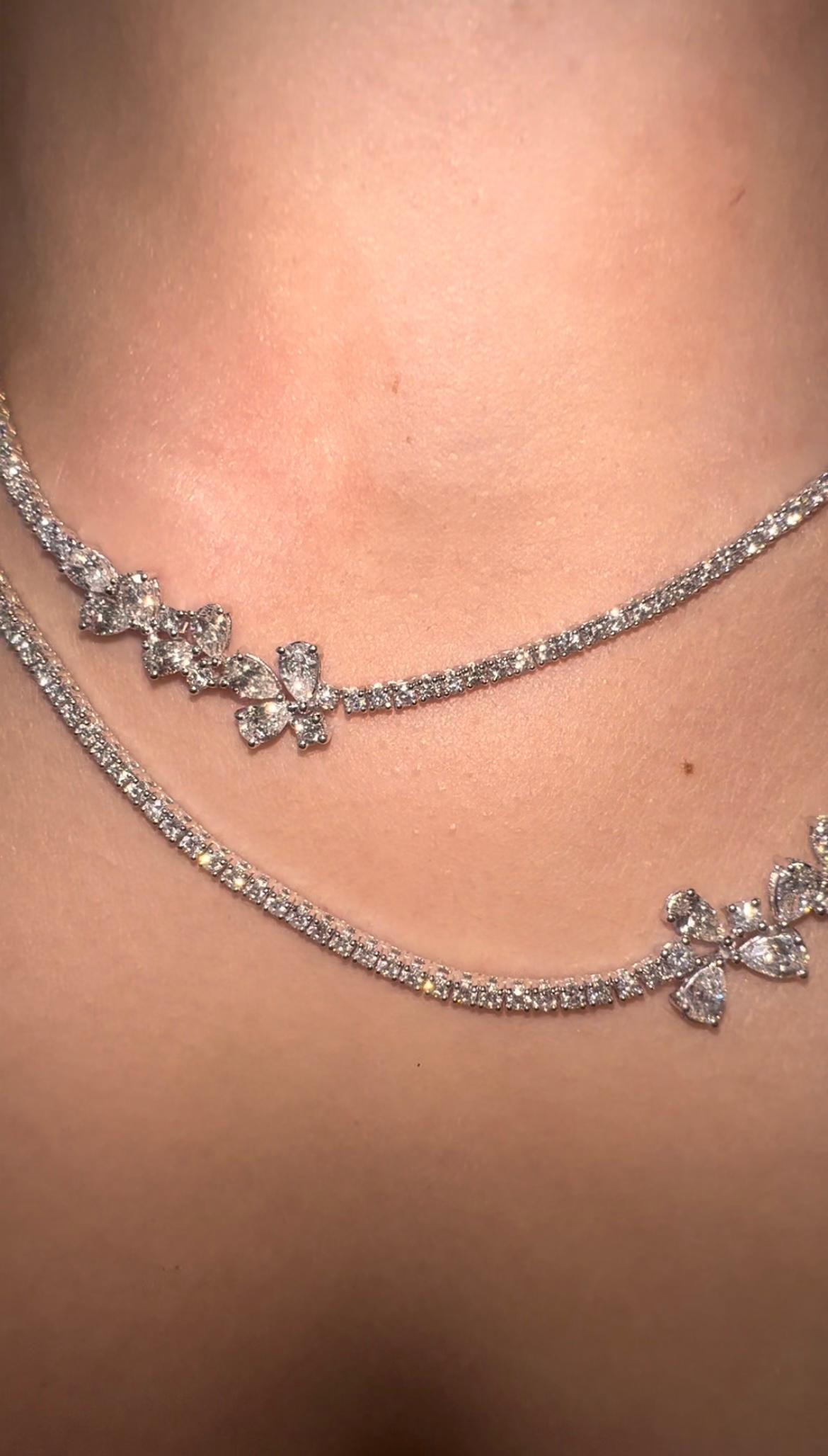 double layered diamond necklace