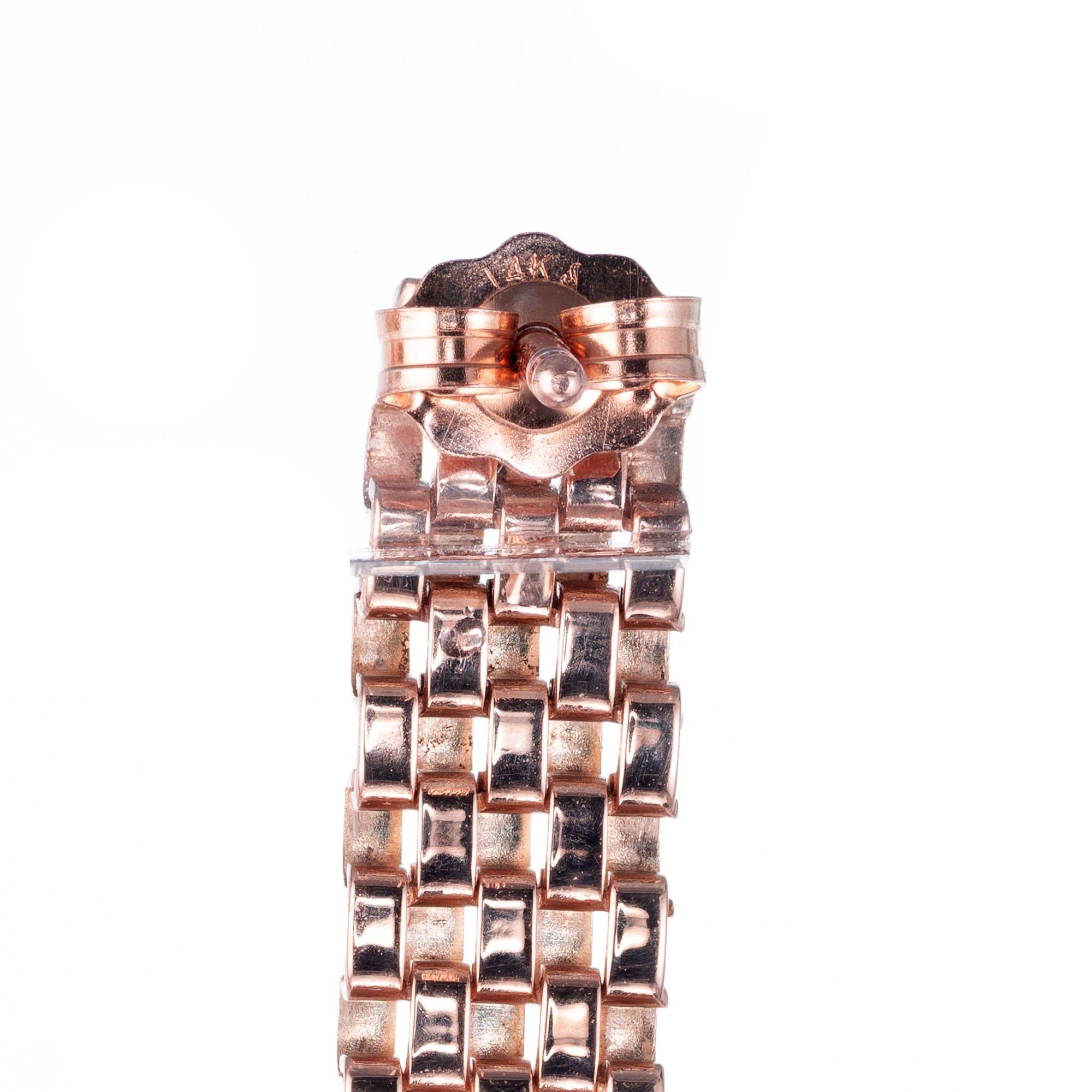 Round Cut 8.66 Carat Black Tourmaline Crystal Rose Gold Dangle Drop Earrings For Sale