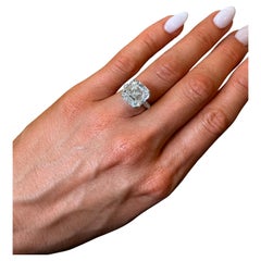 8.67ct Asscher Cut Diamond Engagement Ring GIA Certified