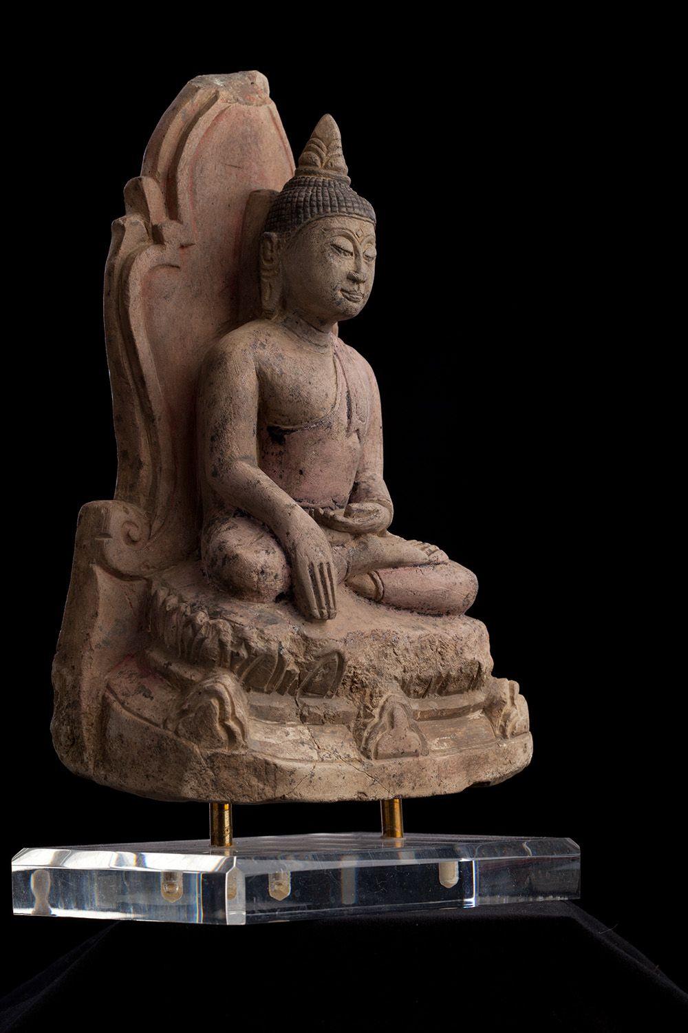 15thC Northern Thai Stucco Buddha- fine example- perfect condition - 8692 For Sale 1