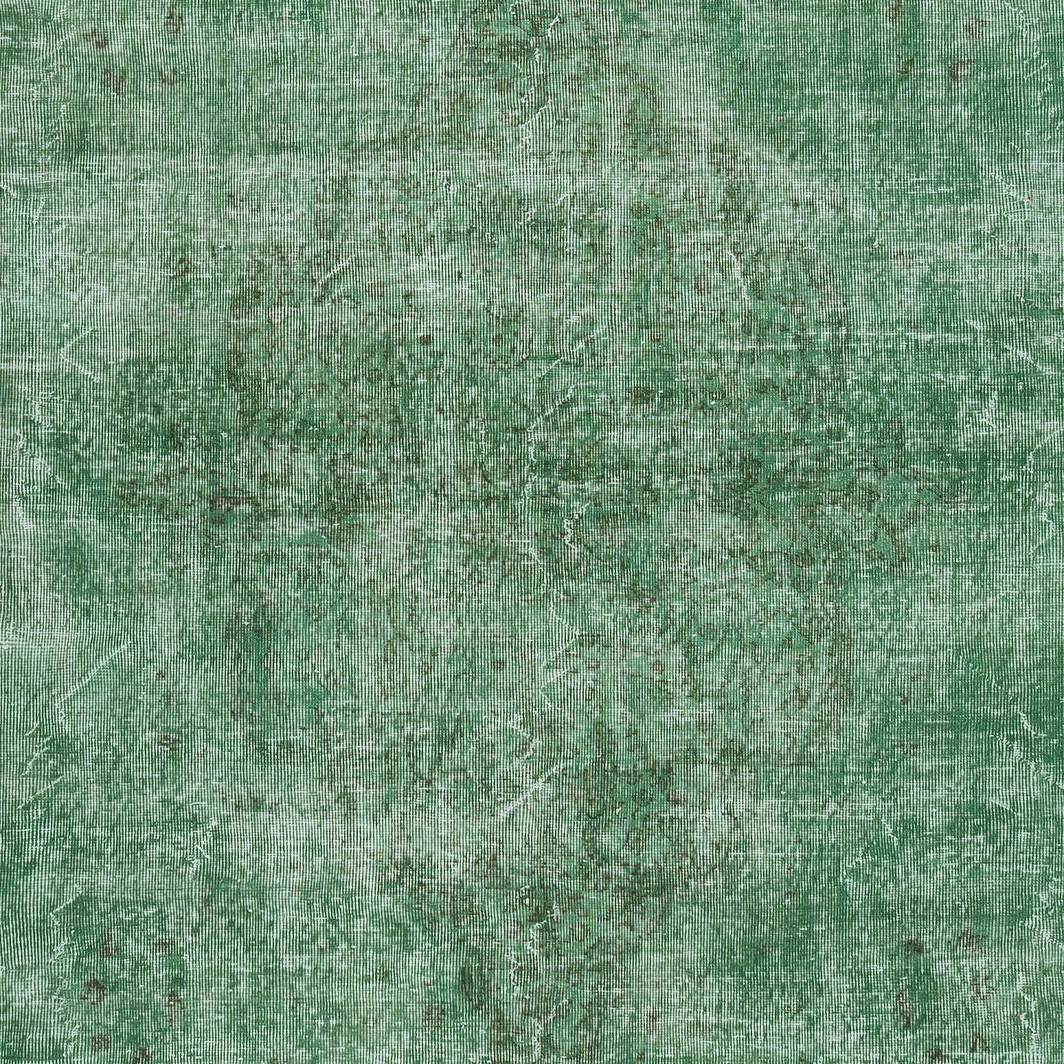 Annodato a mano Tappeto da pavimento 8.6x11.7 Ft fatto a mano dalla Turchia. Tappeto tinto in massa di colore verde in vendita