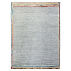 8'6"x11'7" Light Gray Soft Wool Hand Knotted Boujaad Moroccan Berber Rug