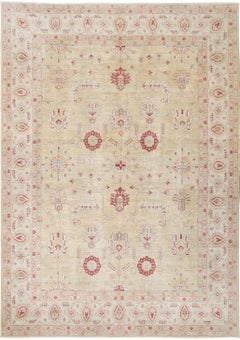 8.6x12 ft Floral Pattern Hand Knotted Large Rug. 100% Wool Handmade Carpet