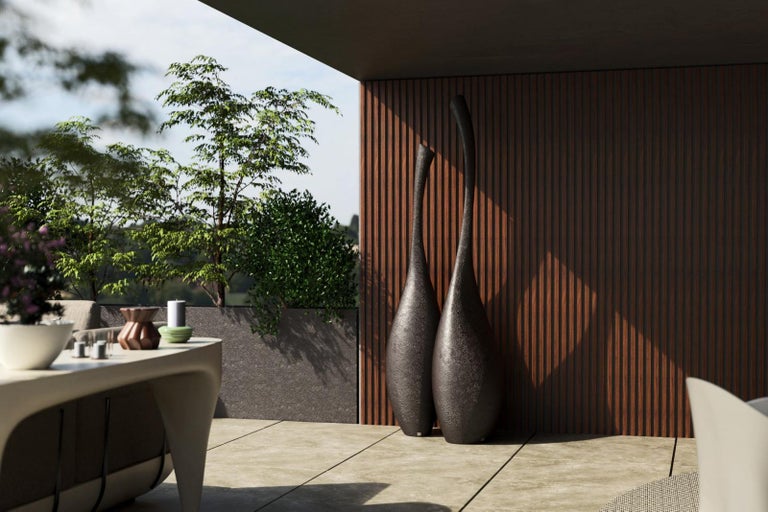 Floor Vases Decorative Tall 86 Inches In Textured Resin For Sale at 1stDibs