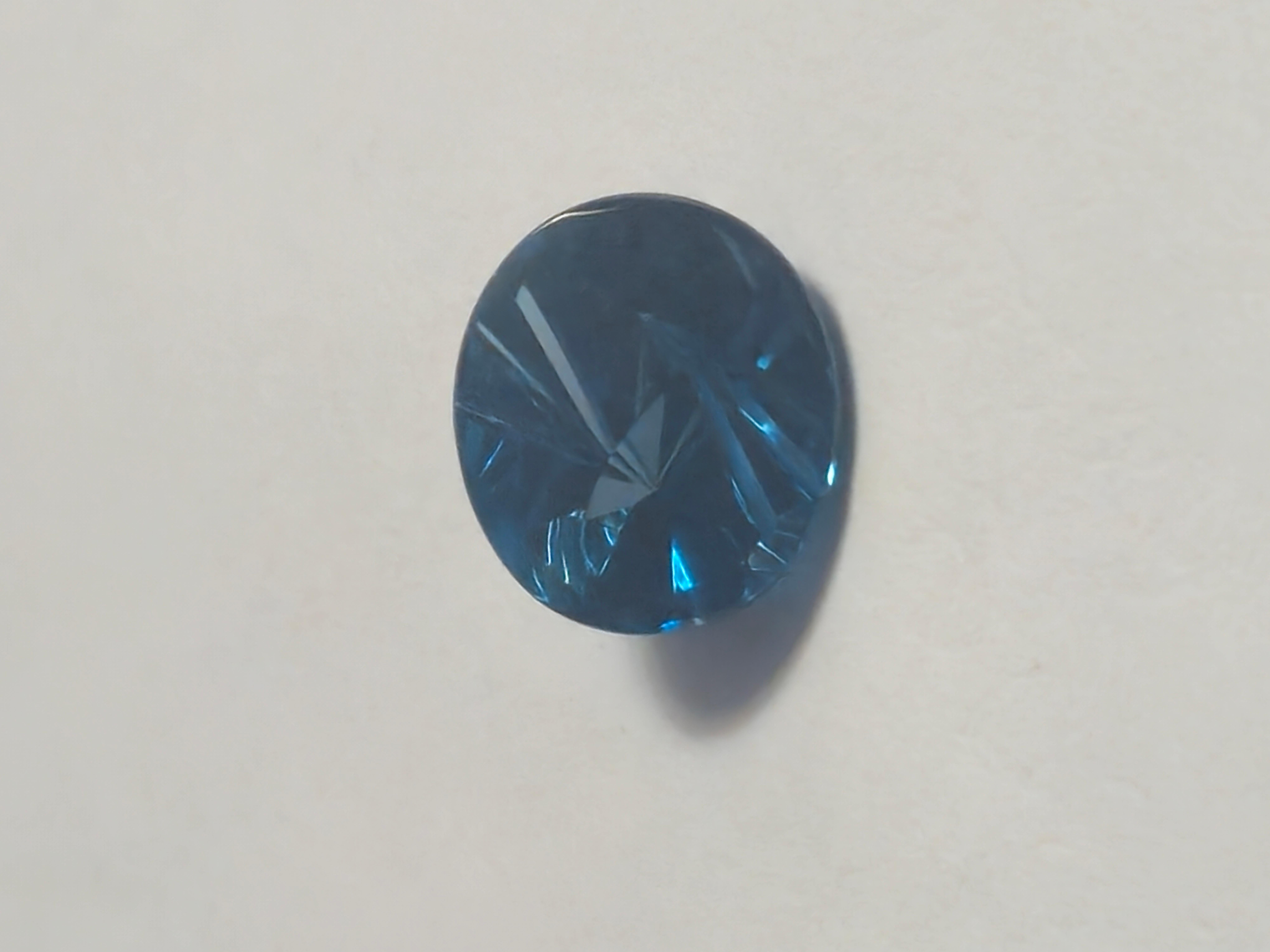 8.7 ct Oval London Blue Topaz 14X12 Fantasy Cut in vendita 6
