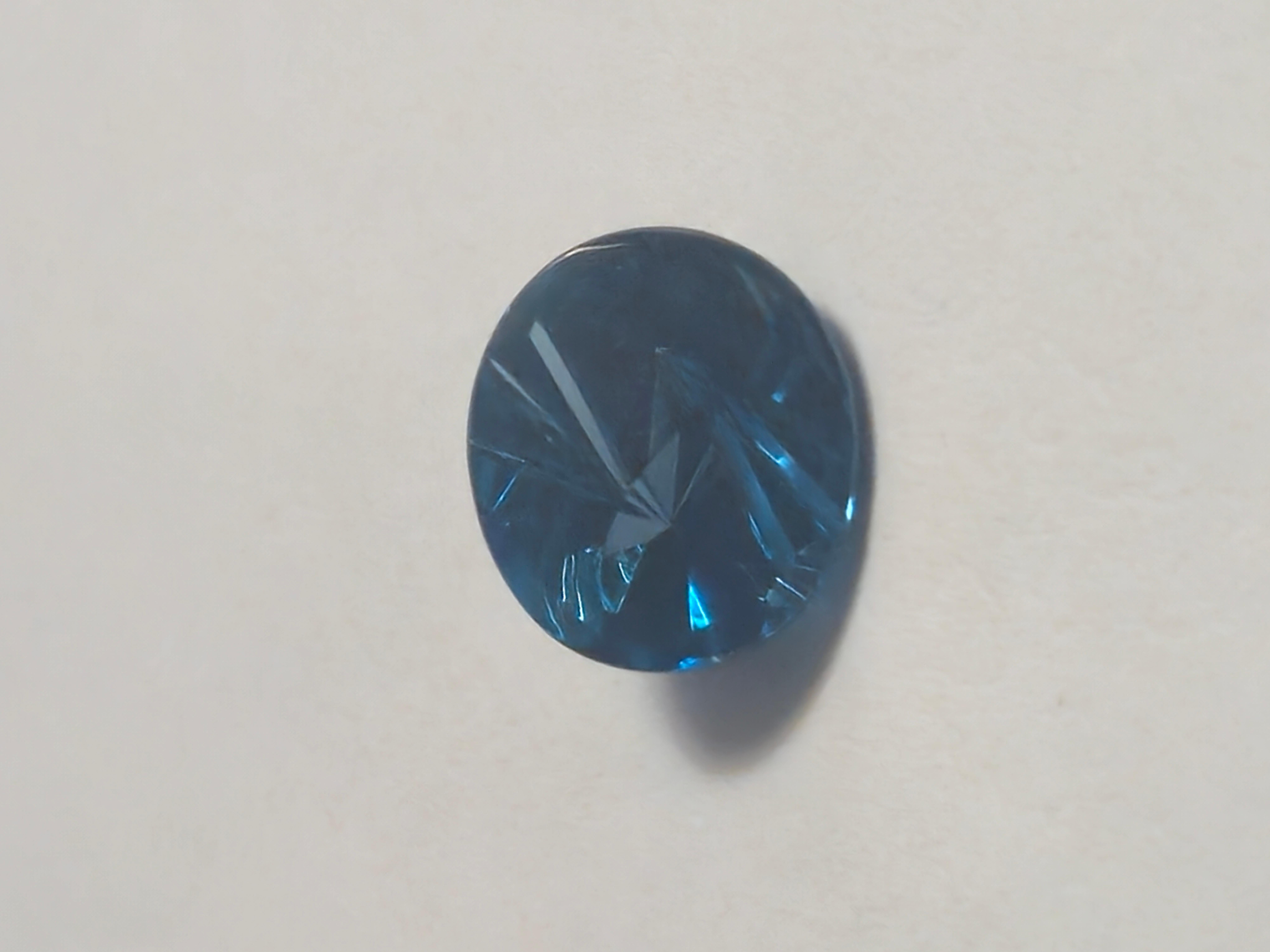 8.7 ct Oval London Blue Topaz 14X12 Fantasy Cut in vendita 13