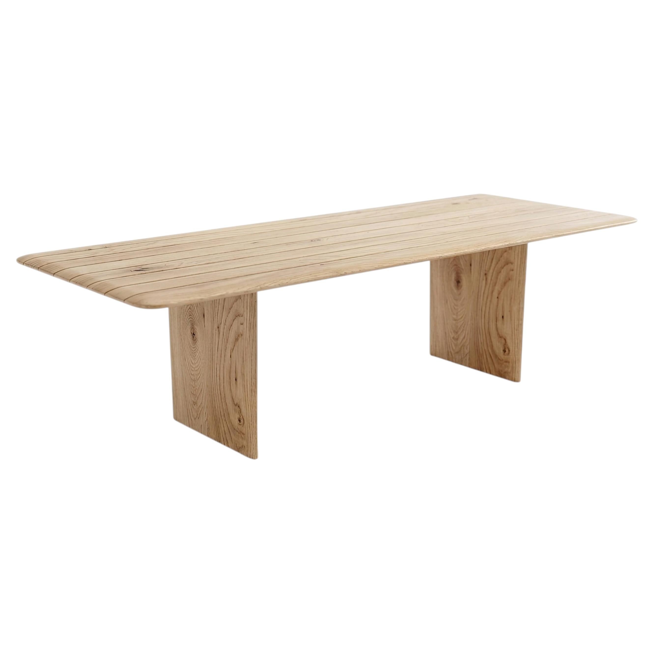 87" Outdoor Dining Table Crafted from Natural Cedar Wood For Sale