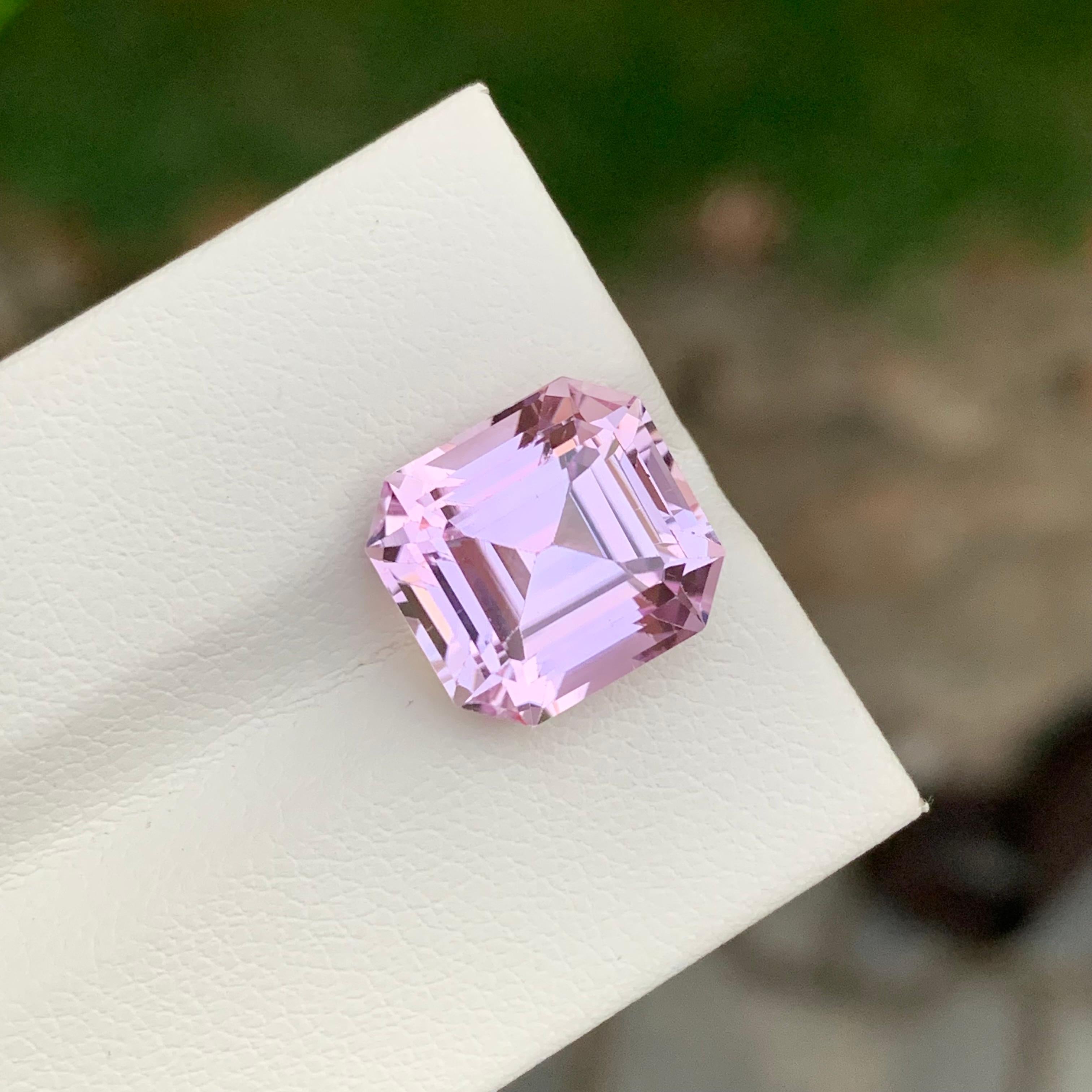 8.70 Carat Natural Loose Pink Kunzite Asscher Shape Gemstone For Jewellery 4