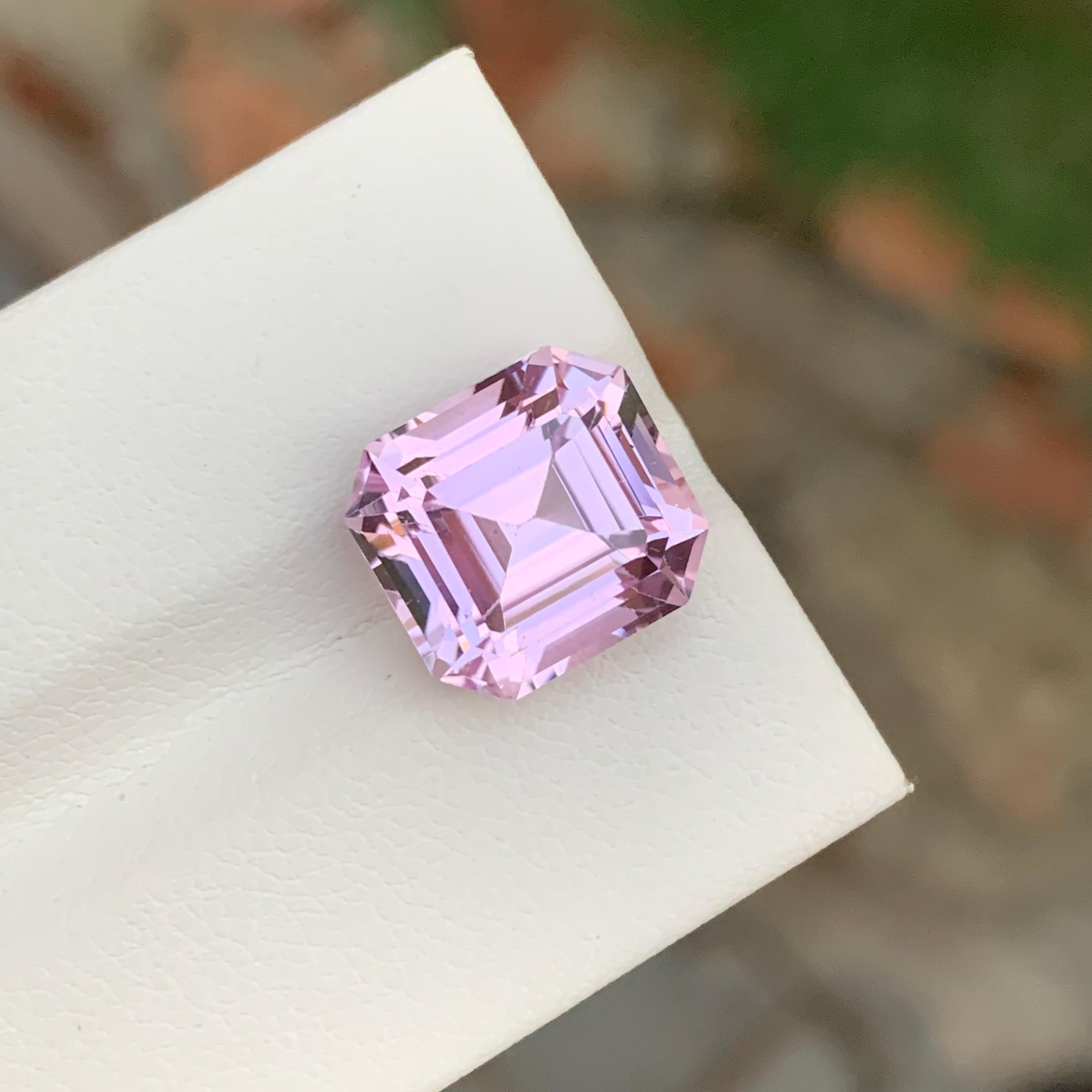 8.70 Carat Natural Loose Pink Kunzite Asscher Shape Gemstone For Jewellery 1