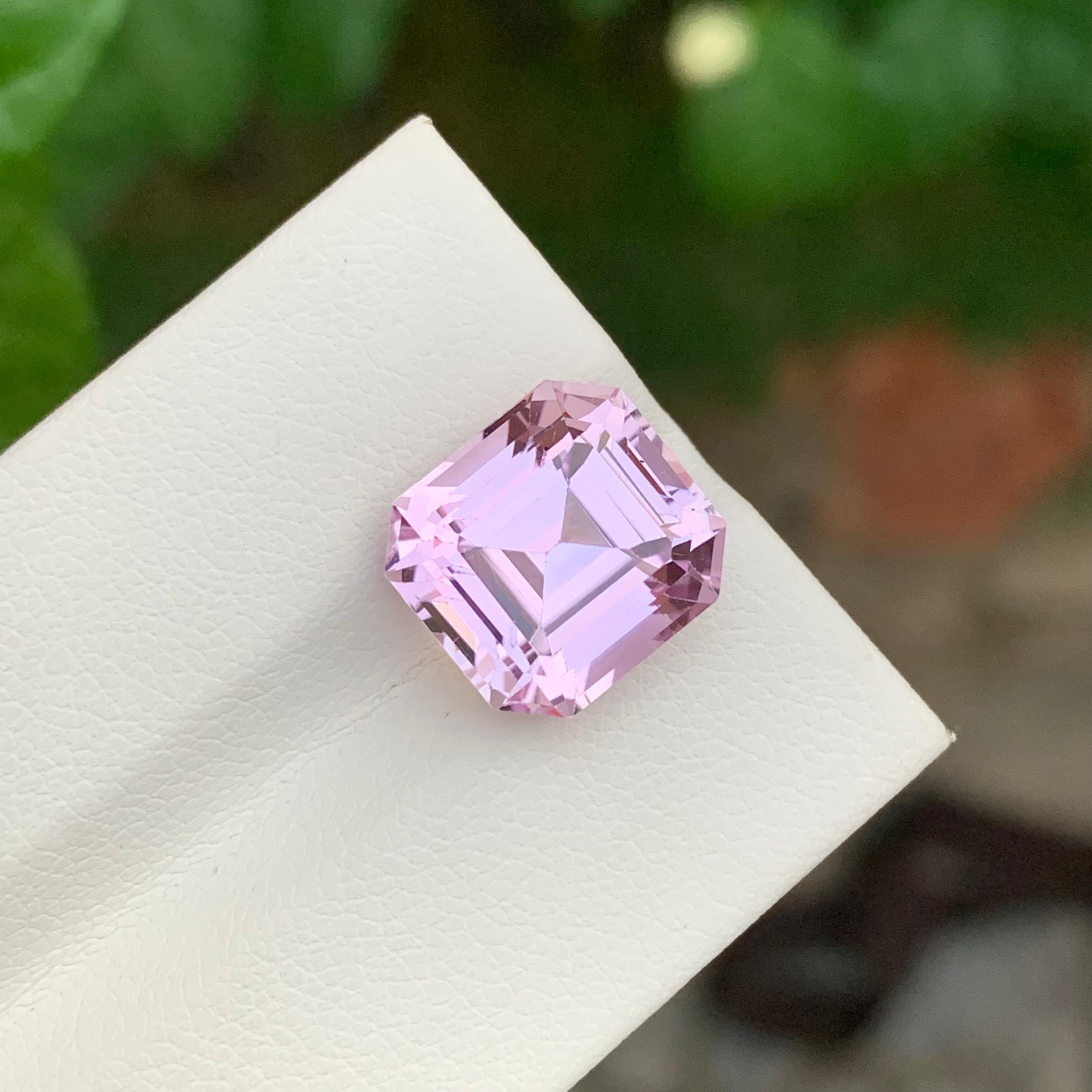 8.70 Carat Natural Loose Pink Kunzite Asscher Shape Gemstone For Jewellery 3