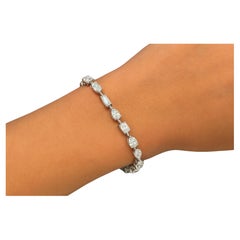 8.70 Ct. 18K White Gold Multi-Shape Diamond Tennis Bracelet
