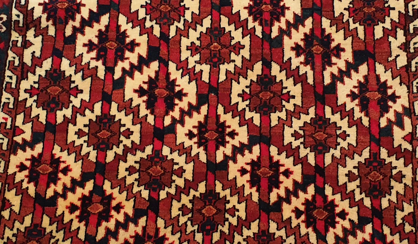Tribal 870 - Very Beautiful Bukhara 'Asmalik' Carpet For Sale
