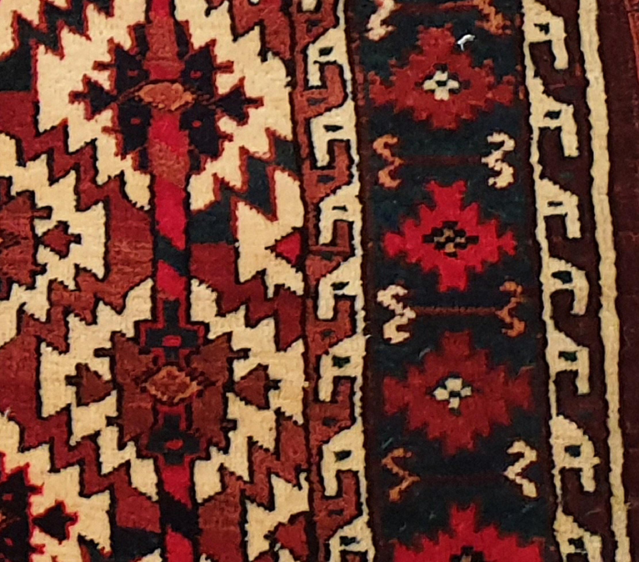 Hand-Knotted 870 - Very Beautiful Bukhara 'Asmalik' Carpet For Sale